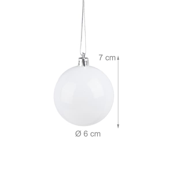Set med 100 glänsande julgranskulor