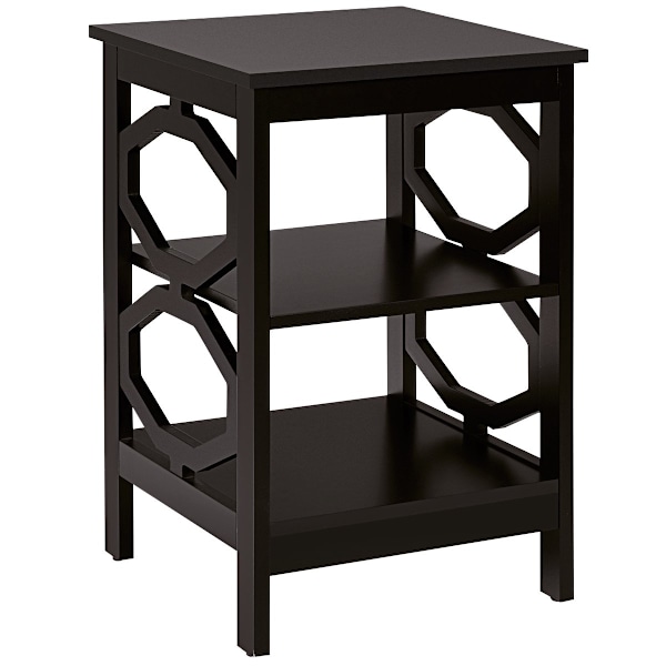 3 plan sengebord OO-formet sidebord med stabil struktur 40 x 40 x 61 cm brun