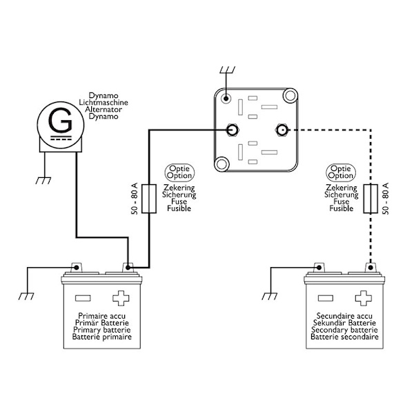 Smart dubbel batteriisolator 12V/140A