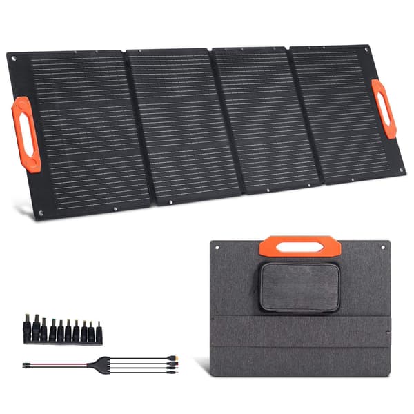 150W vikbar monokristallin solpanel, IP67, MC4