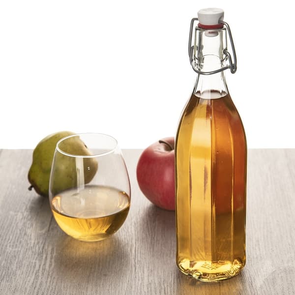 Flaska med clipsglas 1 l