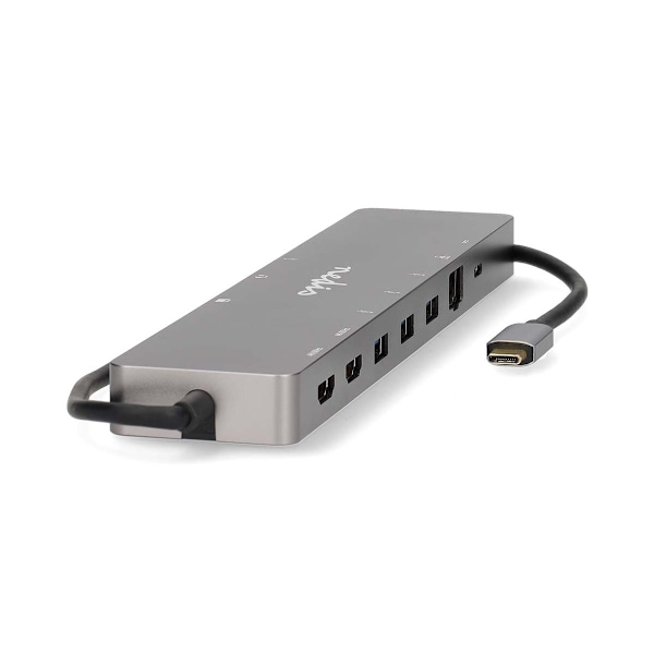 USB Multi-Port Adapter | USB 3.2 Gen 1 | USB-C™ Han | Micro SD / RJ45 Hun / SD / 2x HDMI™ / 2x USB-C™ / 3x USB-A Hun | 0.40 m | Runde | Guldplateret |