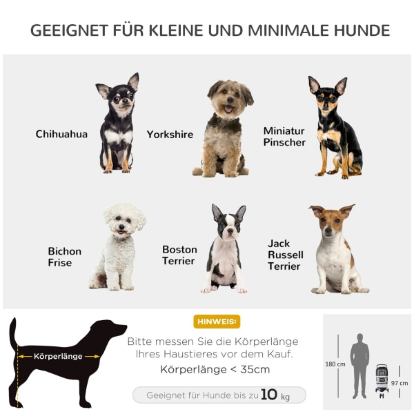 Hundeklapvogn Hunde Buggy Buggy Hunde Katte Flerfarvet (Grå)