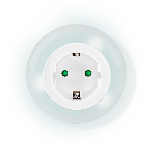 Plug-In LED Natt Belysning | Dag / natt sensor | 3680 W | 10 lm | Blå / Grön / Vit