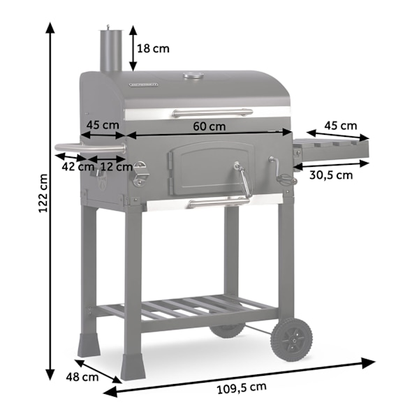 Berdsen BD-891 sort kulgrill med låg
