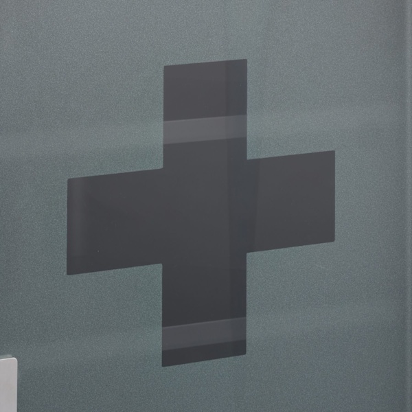 Medicinskab med glaslåge