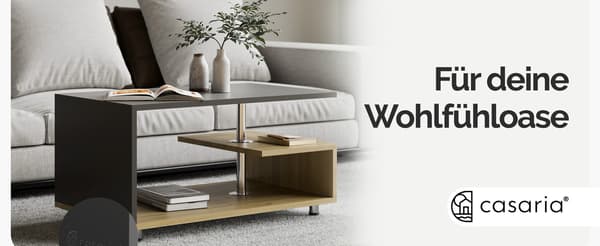 Soffbord, Trä/Grått, 95x55x50cm, Modern Design