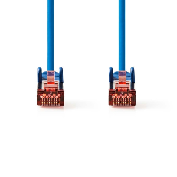 CAT6 Verkkokaapeli | RJ45 uros | RJ45 uros | S/FTP | 0.15 m | Pyöreä | LSZH | Sininen | Label