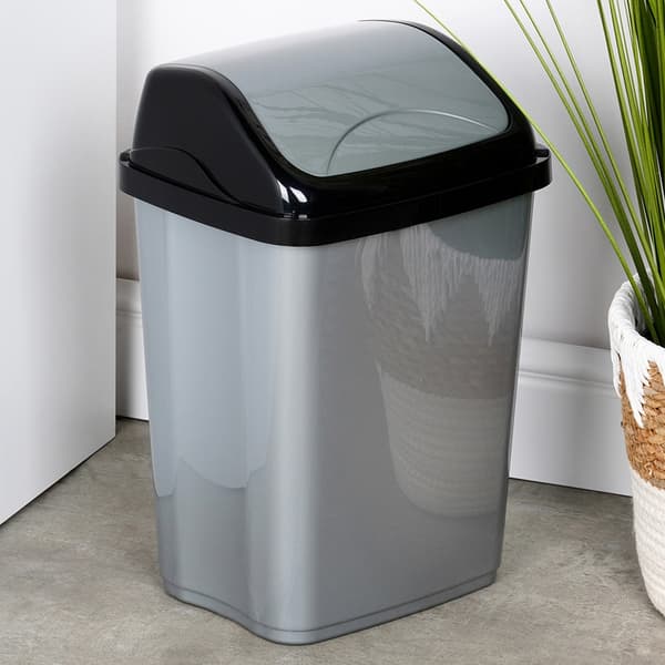 Plastaffaldsbeholder grå 10 l
