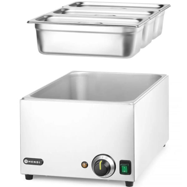 Bain-marie ruuanlämmitin 3x GN 1/3 100 mm kannella 1000 W