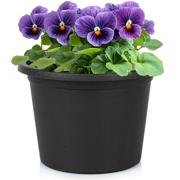 Muovinen puutarharuukku musta pyöreä 20 cm