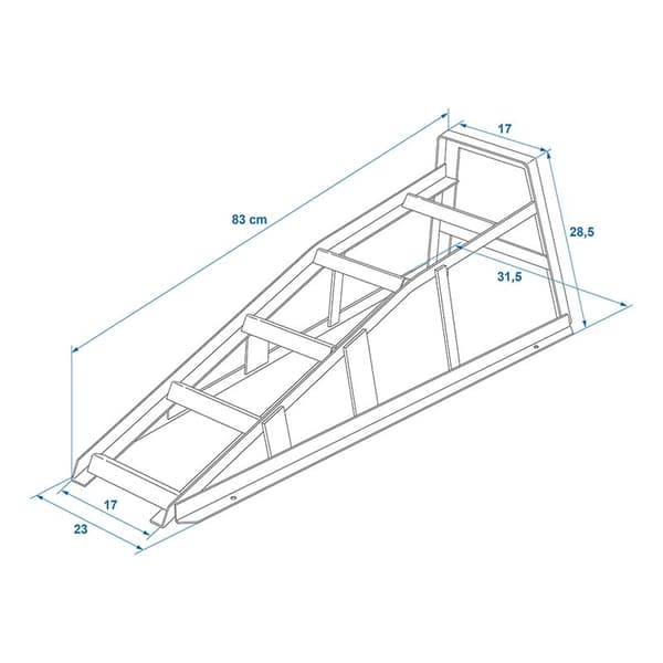Påkörningsramp stål 1000 kg