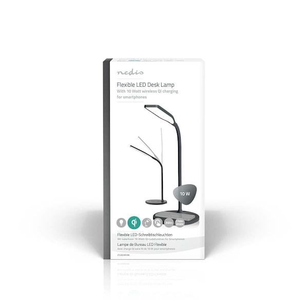 LED-lampa med trådlös laddare | Dimmer - På enhet | LED / Qi | 10 W | Med dimning | Kall Vit / Natural White / Varm Vit | 2700 - 6500 K