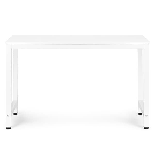 Datorbord 120x60 cm, vit MDF, metallram