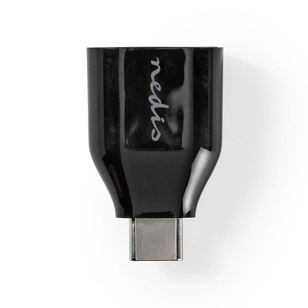 USB-C™ Adapter | USB 3.2 Gen 1 | USB-C™ Han | USB-A Hun | 5 Gbps | Runde | Nikkelplateret | Sort | Box