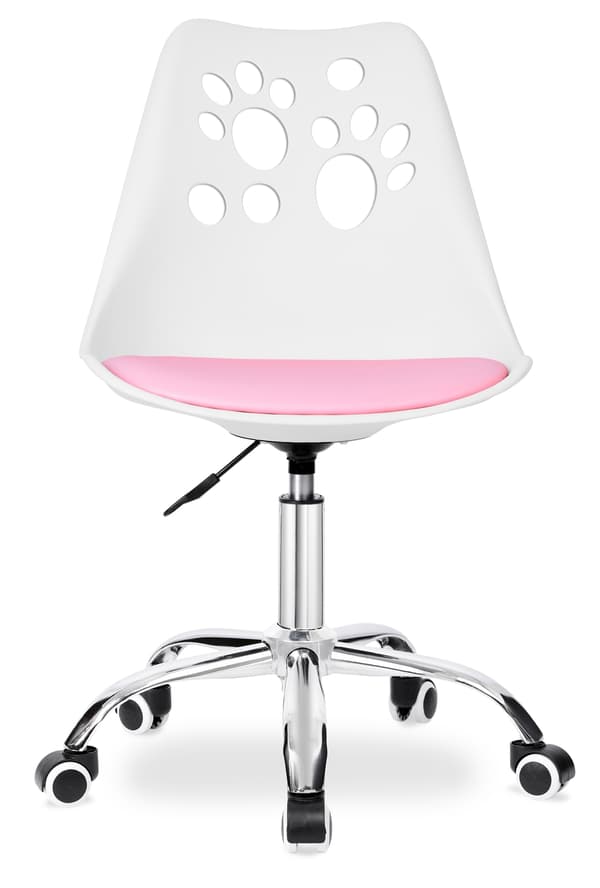 Barnsnurrstol, Rosa-Vit, Ergonomisk, Justerbar