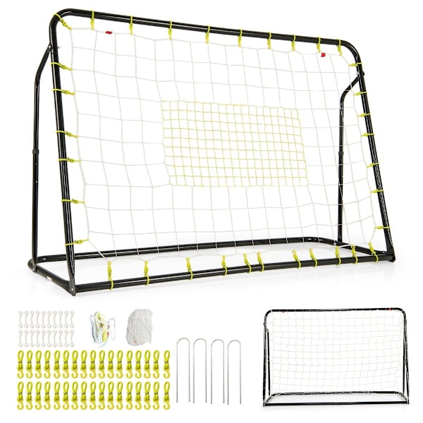 2 in 1 jalkapallomaalit ja pallopallomaalit 187 x 60 x 102-122,5 cm lasten jalkapallomaalisarja korkeus säädettävä musta