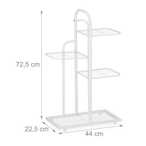 Hvid plantestand 4 hylder