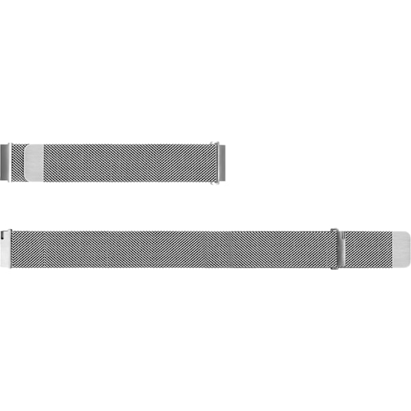 Wave stålflätat armband 22mm, för smarta och sportklockor, silver
