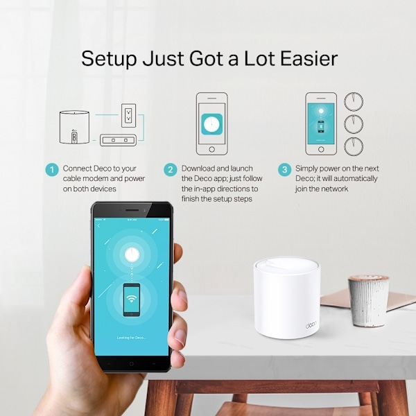 TP-LINK Deco X20 WiFi 6 - Mesh-system, 3-pack