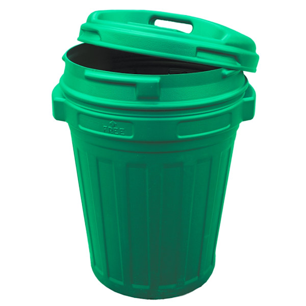 Förvaringshink med lock Grön 70 liter