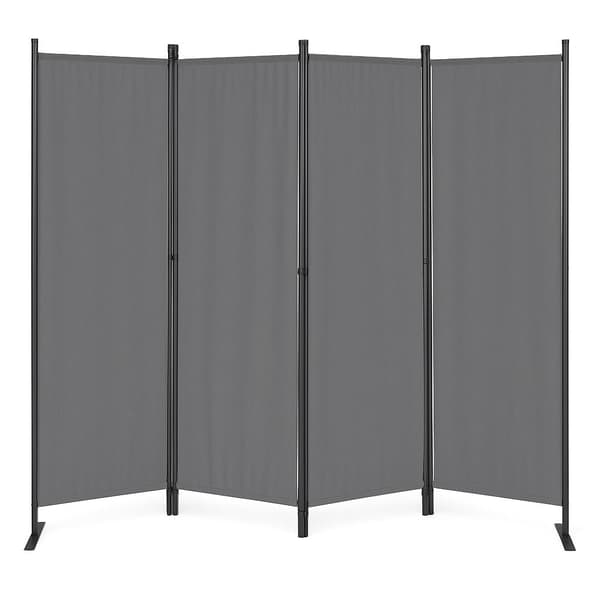 Sammenklappelig 4-panel have- og rumdeler 167x216 cm Grå MultiGarden