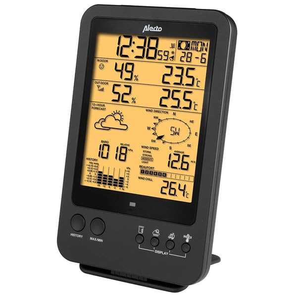 Professionell trådlös väderstation med sensor