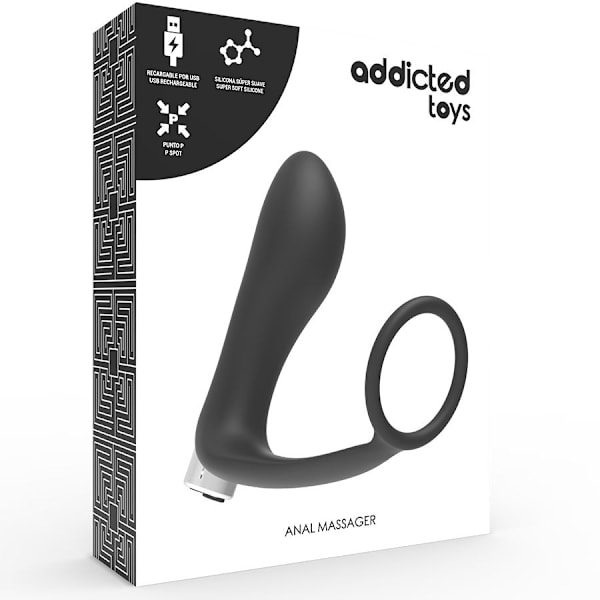 Addicted Toys - Prostatic Vibrator Ladattava malli 1 - Musta