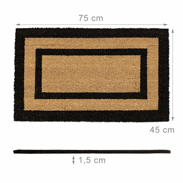 Dørmåtte kokosfiber aflang