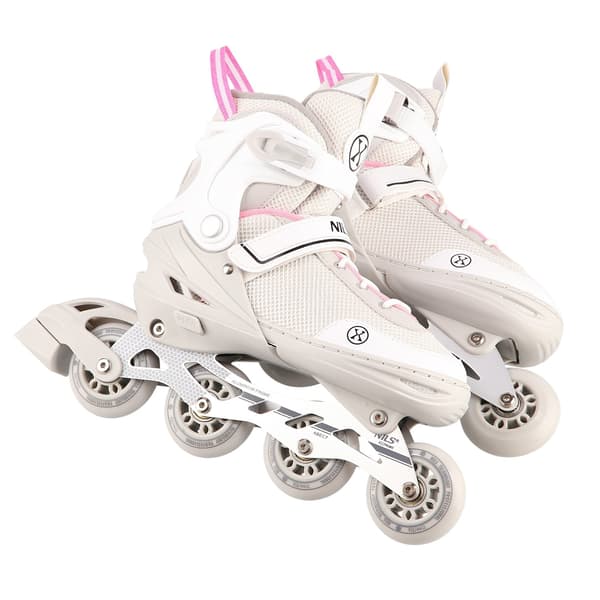 2-i-1 Grå-Pink Inline & skøjter, størrelse M (34-38)