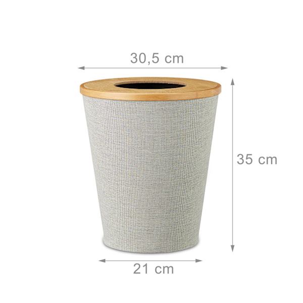 Bambu papperskorg rund