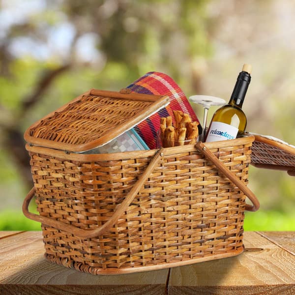 Picnickurv med låg, flere farver