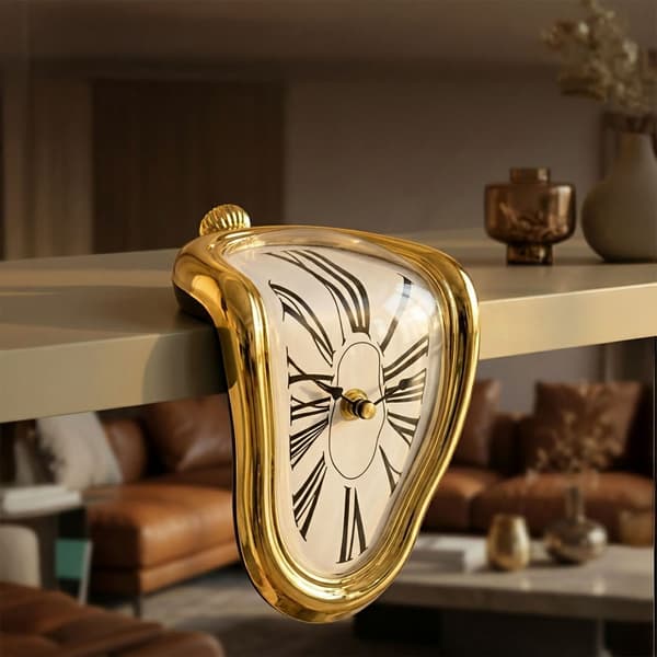 Surrealistisk guld bordur – buet Dalí design
