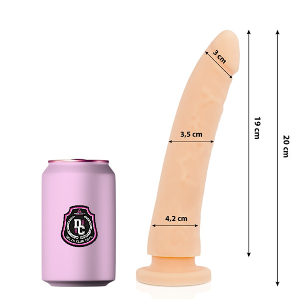 Delta Club - Leksaker Naturlig Dildo Medicinsk Silikon 20 Cm -O- 4 Cm