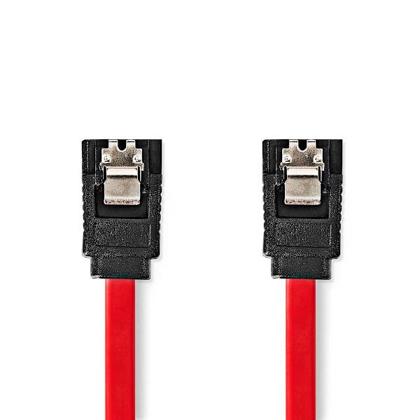 SATA kaapeli | 1.5 Gbps | SATA 7-Pin naaras | SATA 7-Pin naaras | Niklattu | 0.50 m | Litteä | PVC | Punainen | Laatikko