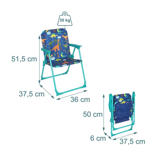 Foldbar campingstol til børn med dyremotiv