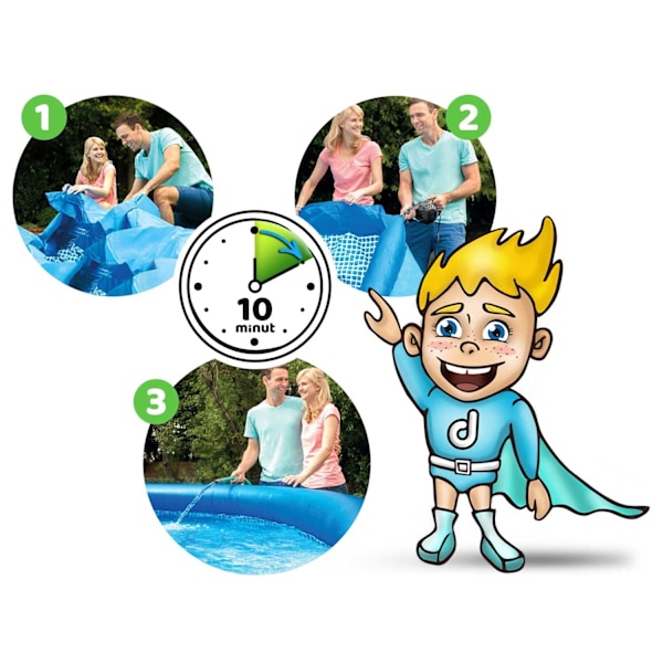 Udvidelsesbassin til have 244 x 61 cm 16in1 INTEX 28106