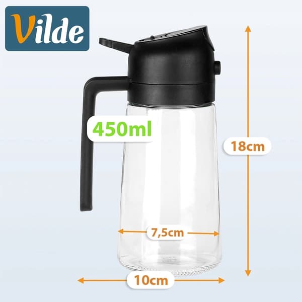 Olje- och vinägerspruta, glas, 450 ml