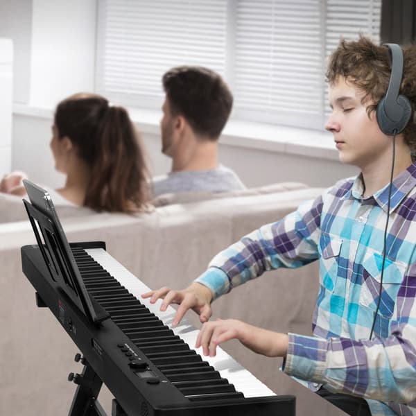 88-tangenters foldbart keyboardklaver – Bluetooth MIDI, stativsæt