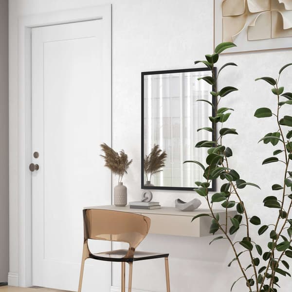 Rektangulär väggspegel, 60x80 cm, svart MDF-ram