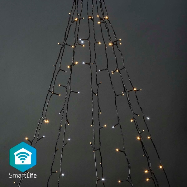 SmartLife Julbelysning | Träd | Wi-Fi | Varm till cool vit | 200 LED's | 20.0 m | 10 x 2 m | Android™ / IOS