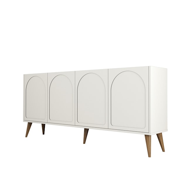 Konsol Lyon 81 - Creme, valnød
