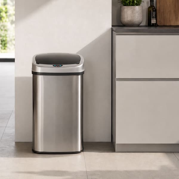 50L sensorbehållare i rostfritt stål – silver