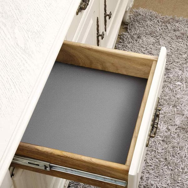 Halkfri lådmatta, 48x300 cm, grå
