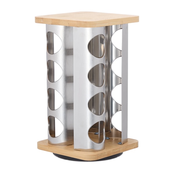 Roterende krydderikarrusel med 16 glas