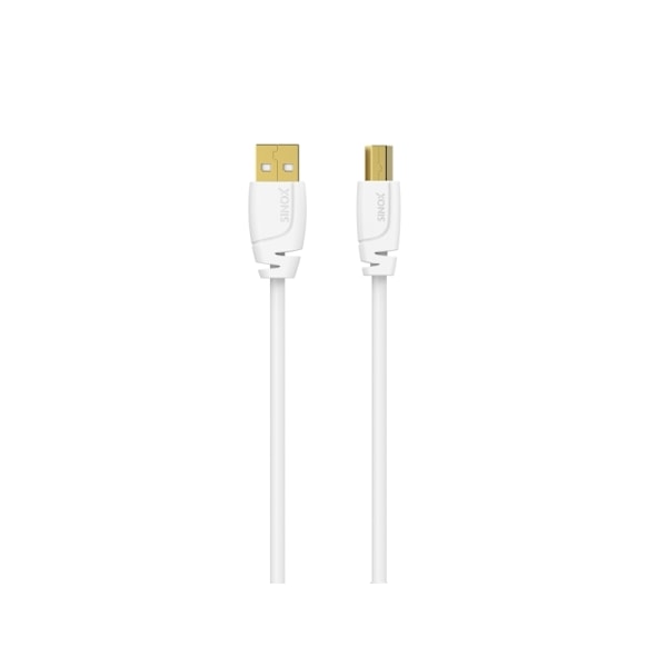Sinox USB 2.0 kabel för skrivare. 2m. Vit