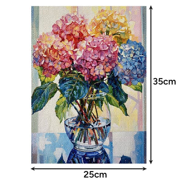 Diamantmalingssæt, Buketdesign, 40x30cm