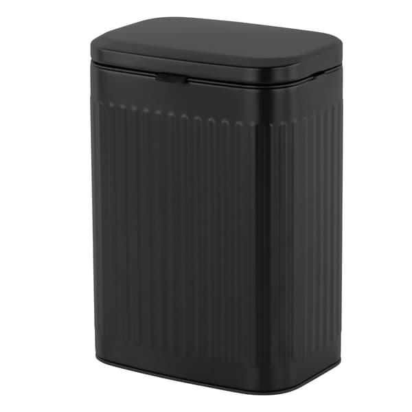 Väggmonterad svart papperskorg, 8 liters kapacitet