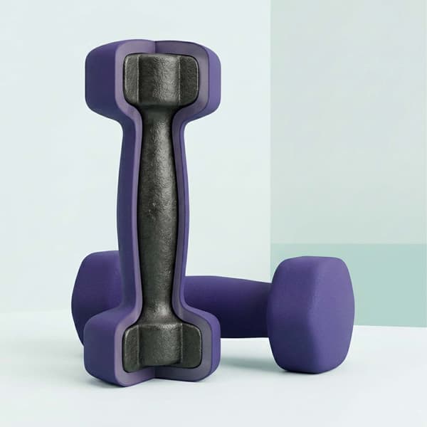 Gjutjärnshantlar i par med ergonomiskt grepp