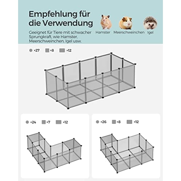 Modulaarinen lemmikkieläinten leikkikehä: Helppo koota, tilava, turvallinen